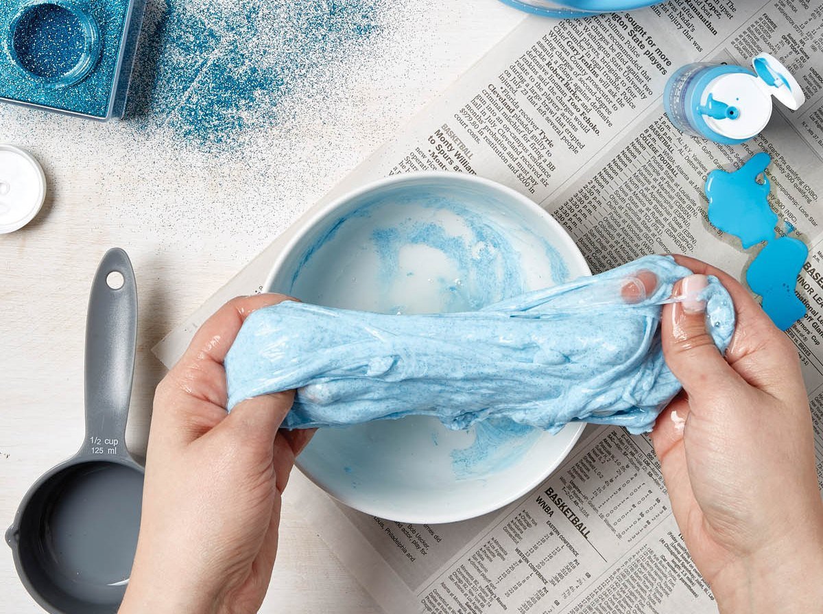 Быстрый слайм. Как сделать СЛАЙМ. СЛАЙМ В домашних условиях. К̾а̾к̾ д̾е̾л̾а̾т̾ь̾ С̾Л̾А̾Й̾М̾. Пластилин из пены для бритья.